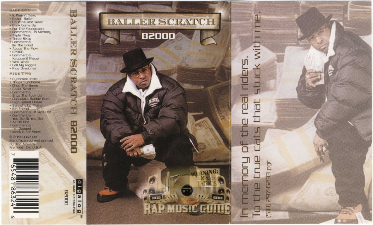 B2000 Baller Scratch Cassette Tape Rap Music Guide